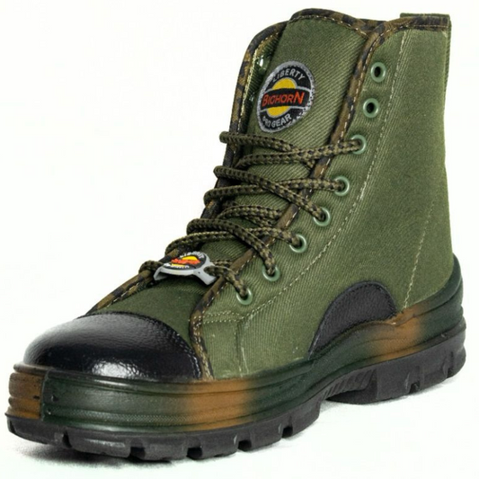 LIBERTY BigHorn Rafale Premium Jungle Shoe Boot PU Sole Olive Green Defence Military Boot