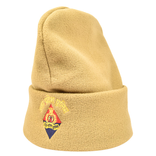 UP Police Logo Khaki Woolen Winter Unisex Army Military Cap Commando Soldiers Warm Topa