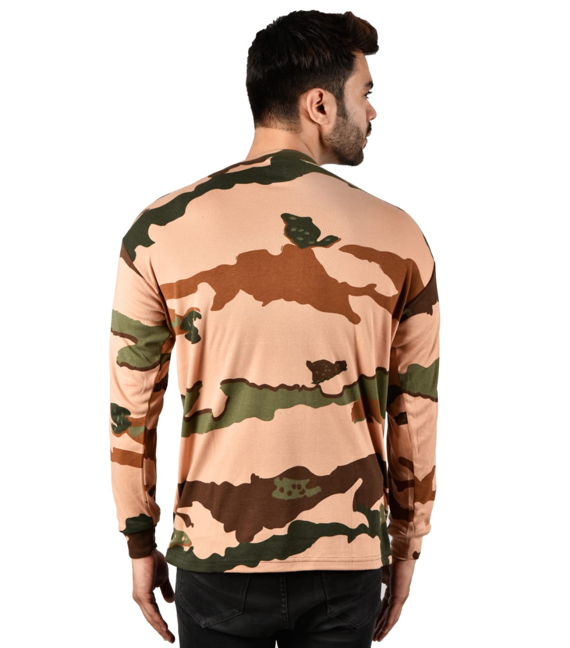 ITBP Unisex Camouflage Round Neck T Shirt Full Sleeve Army Military Defence